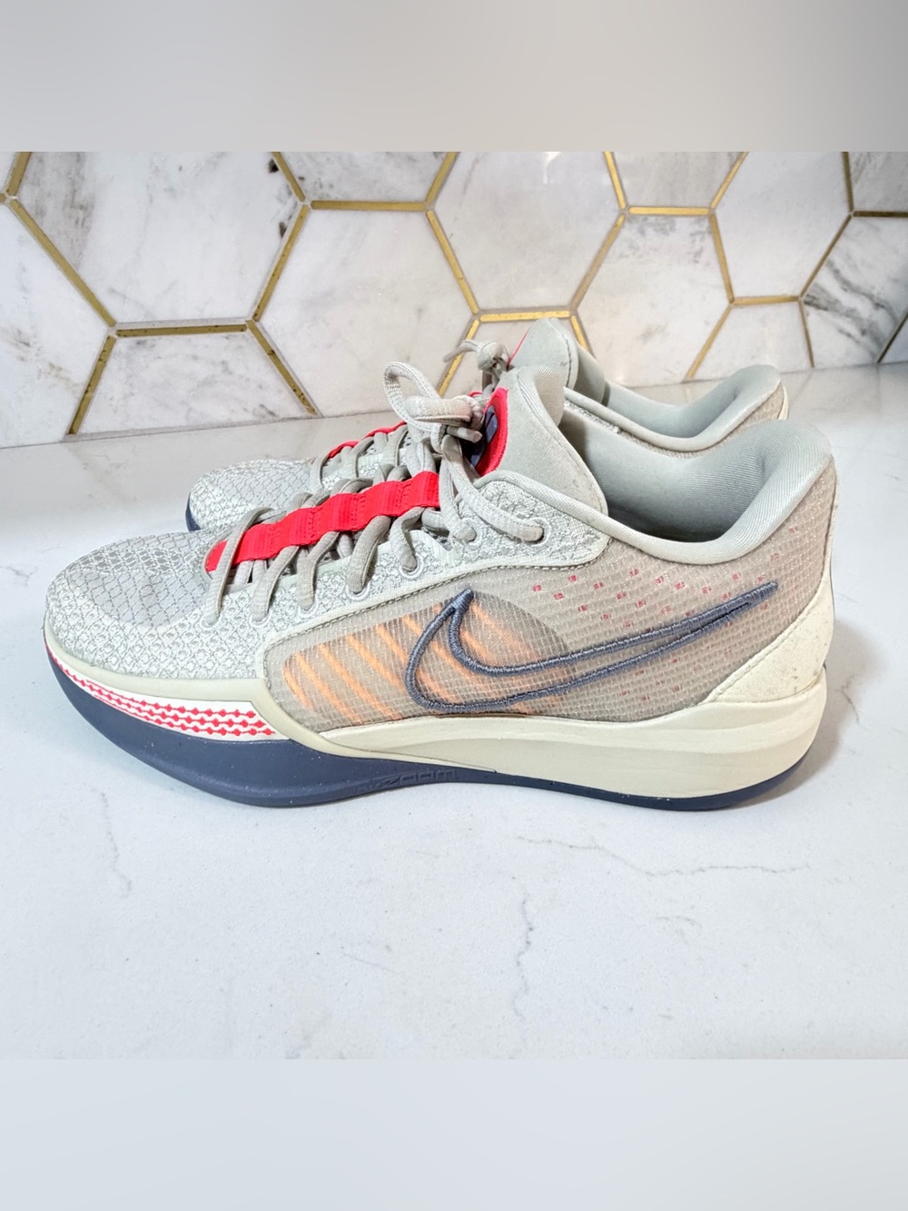 Nike Sabrina 1 Grounded Light Bone Orange Basketball Sneakers FQ3381-002 Sz 8